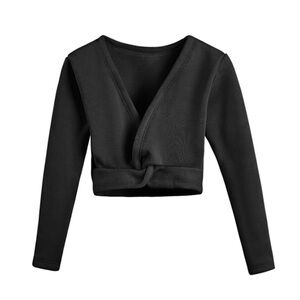 Danshow Fleece Ballet Wrap Sweater